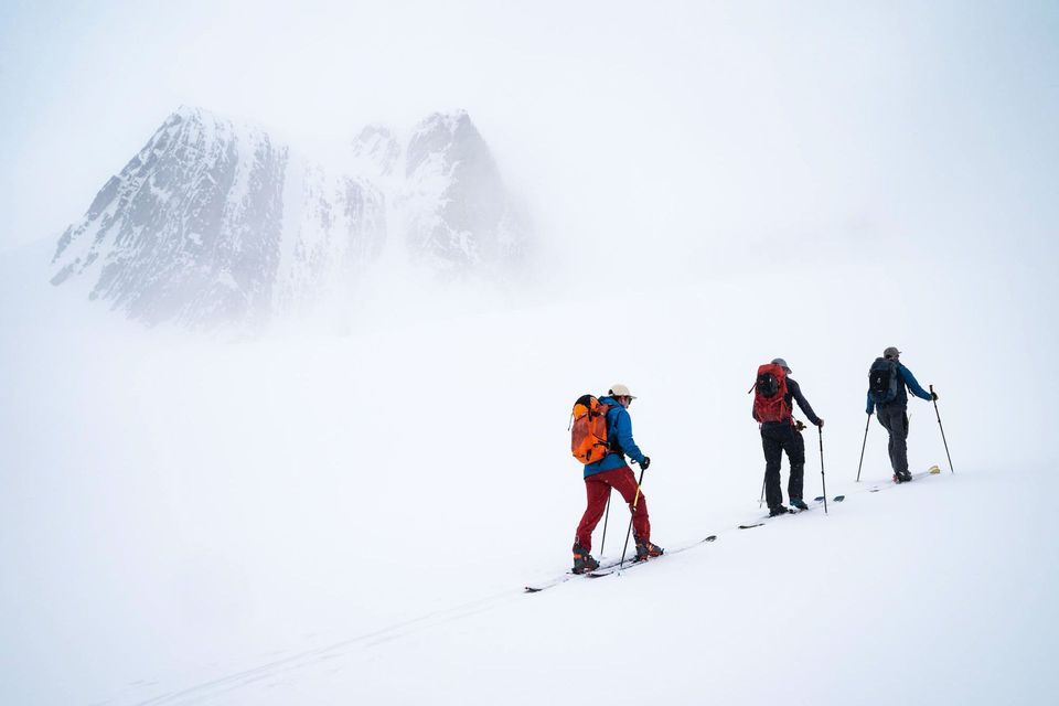 Glacial Skiing at Mistaya Lodge, BC, Canada, photograph by Craig Wolfrom