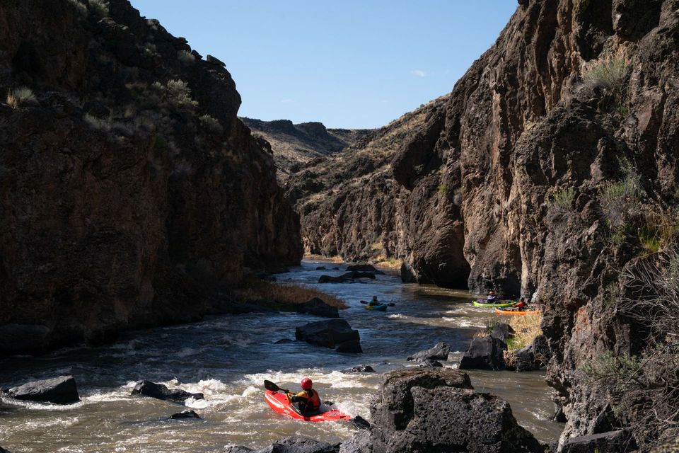 Kayaking the Upper East Fork of the Owyhee River, photograph by Craig Wolfrom
