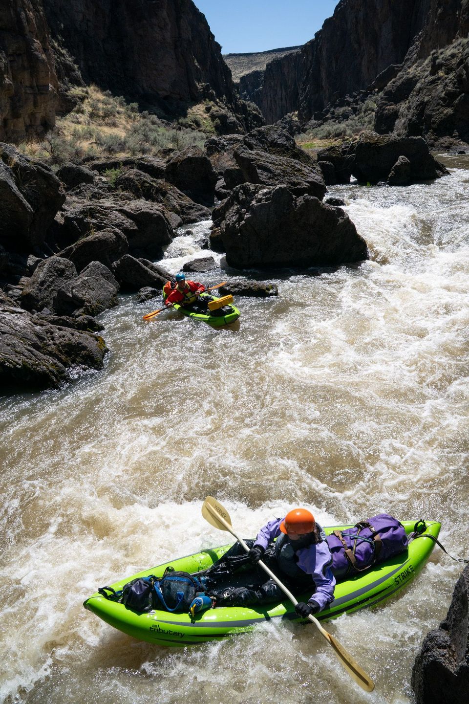 Kayaking the Upper East Fork of the Owyhee River, photograph by Craig Wolfrom
