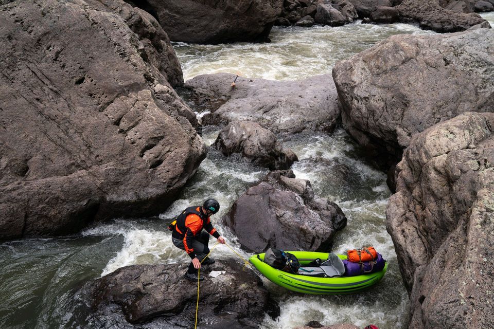 Kayaking the Upper East Fork of the Owyhee River, photograph by Craig Wolfrom