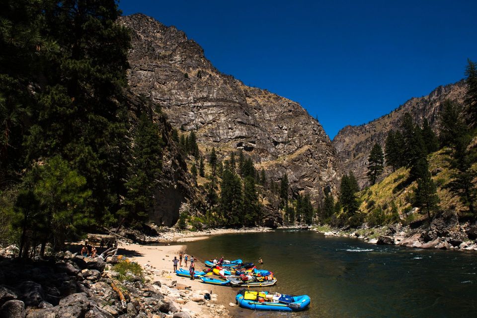 Lunch Time. Oh, the places you'll have lunch on the Middle Fork of the Salmon.