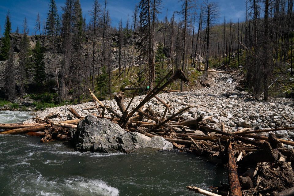 River Running the Middle Fork Salmon Blowouts, photograph by Craig Wolfrom