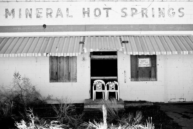 Mineral Hot Springs, Contact, Nevada. A deserted building in Nevada that has since been removed. Fujicolor Crystal Archive print, black and white.