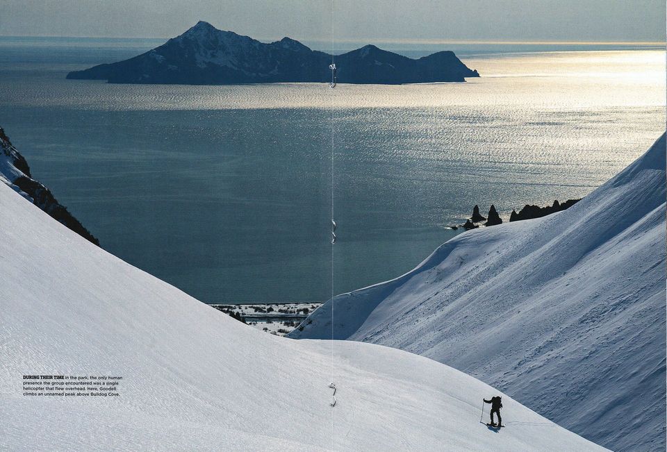 National Parks Magazine: Kenai Fjords peak-to-ski story, photograph by Craig Wolfrom