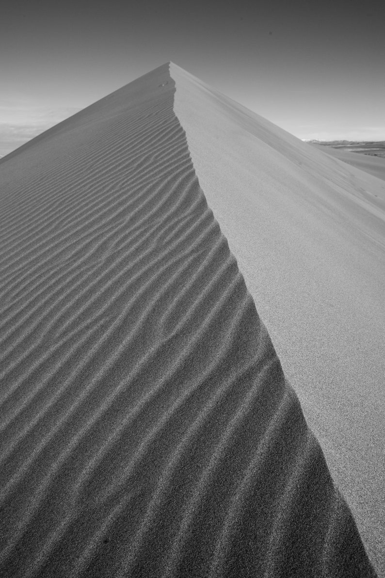 Sand Dune Ridge, Bruneau Dunes, Idaho. Ripples on a dune at Bruneau Dunes.