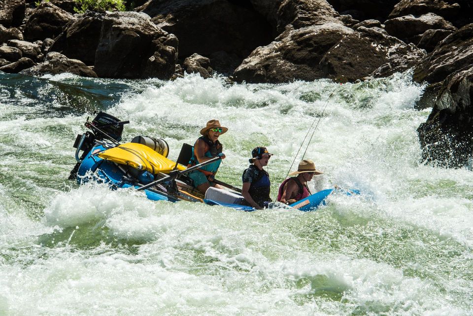 Snow Hole Rapid. Snow Hole on the Salmon River can be quite the drop.