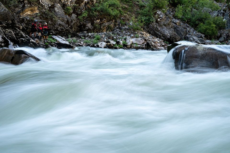 Kayaking and Rafting the South Fork of the Salmon River, photograph by Craig Wolfrom