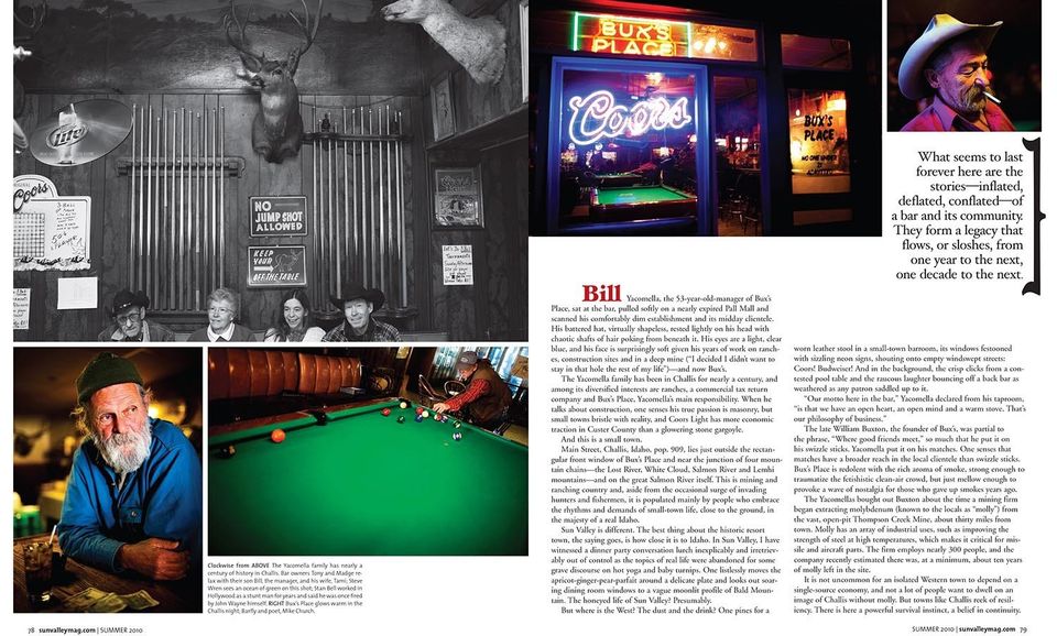 Sun Valley Magazine: Bux's Place, photograph by Craig Wolfrom