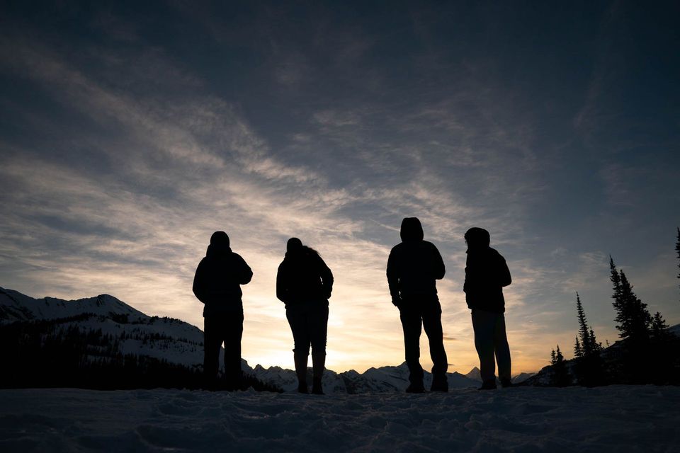 Sunset Beer. A frosty beer as the sun sets after a day above Mistaya Lodge.